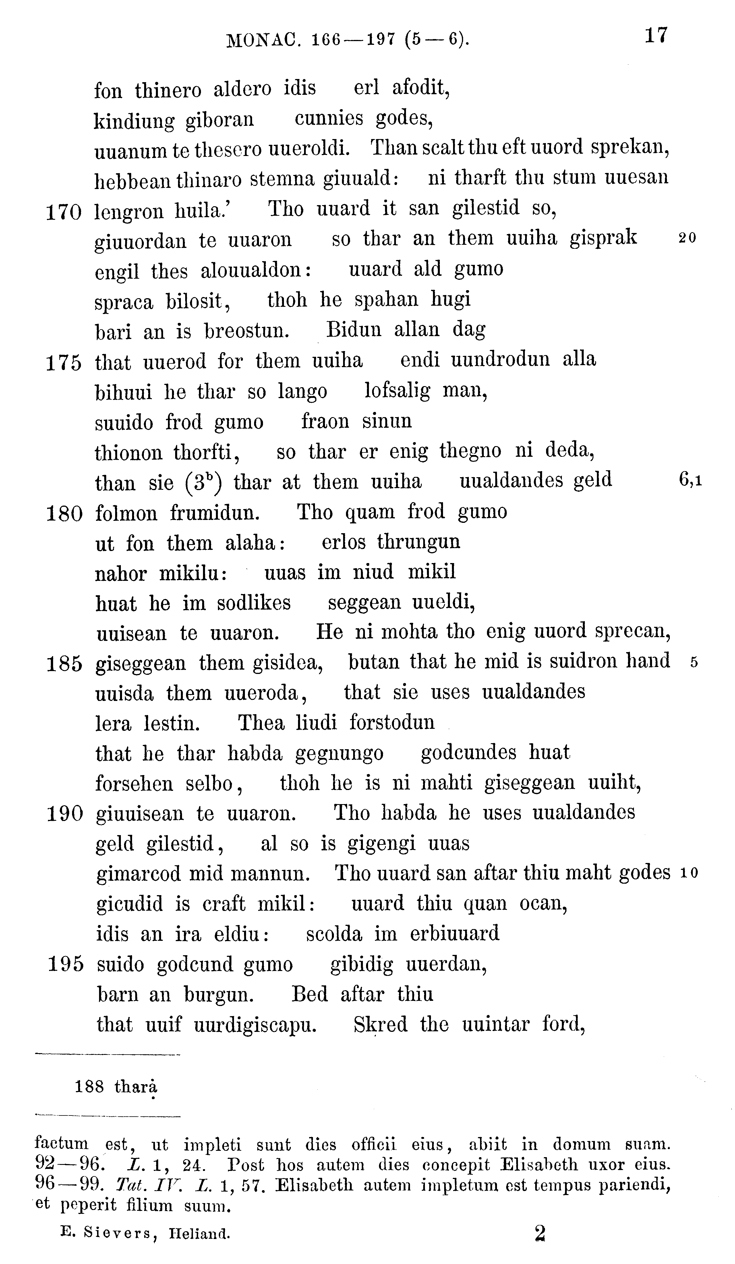 facsimile image (Sievers 1878, p. 17)