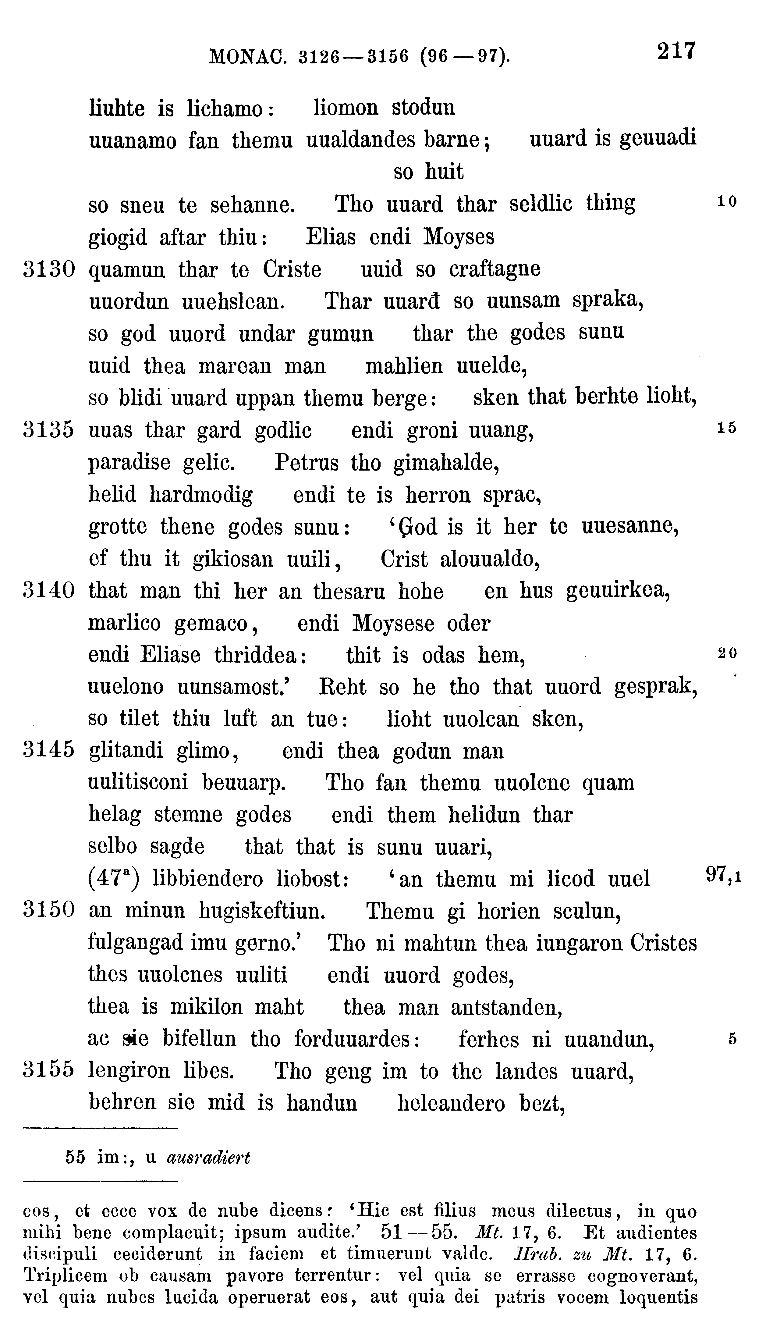 facsimile image (Sievers 1878, p. 217)