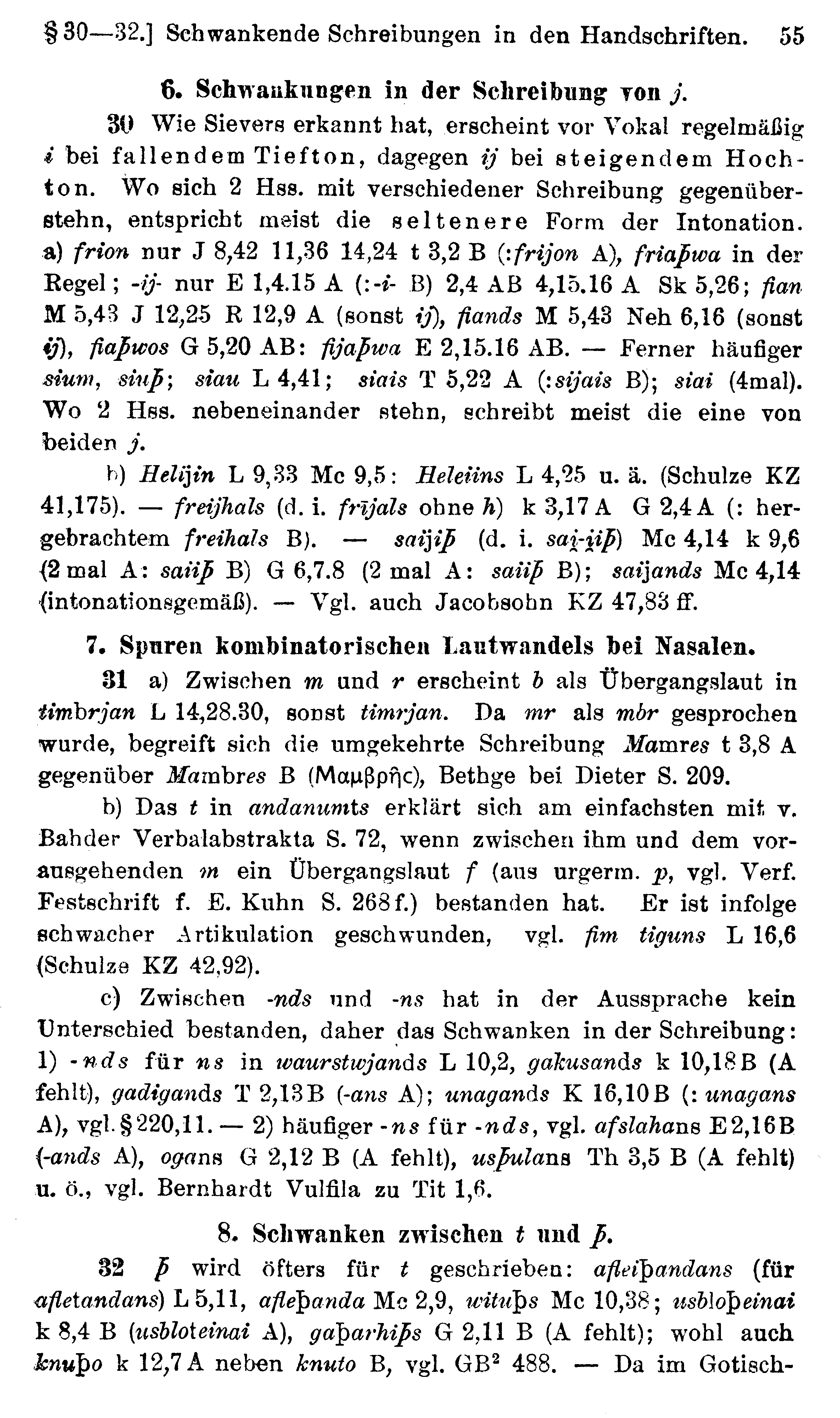facsimile image (Streitberg 1920, p. 55)